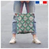 Petit chien géométrie vert - Fond beige - Création Lili Bambou Design