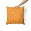 Petite fleur d'été orange clair - Fond orange