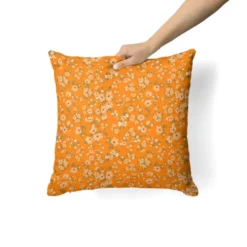 Petite fleur d'été orange clair - Fond orange