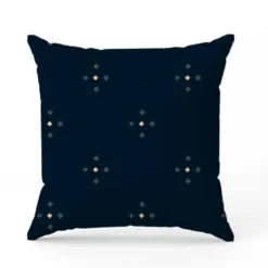 Petite fleur géométrique - Fond bleu nuit