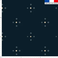 Petite fleur géométrique - Fond bleu nuit