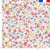 Petites fleurs printanières multicolores - Fond blanc