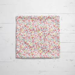 Petites fleurs printanières multicolores - Fond blanc