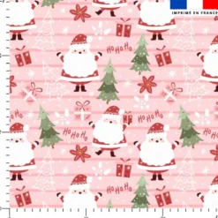 Petit papa Noël ho ho ho - Fond rose
