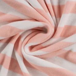 Pico terry rayure rose saumon et blanc