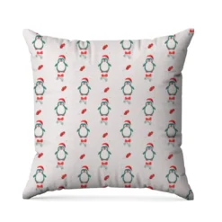 Pingouin bonnet de noel- Fond crème