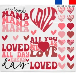 Planche DTF de transfert textile motif maman