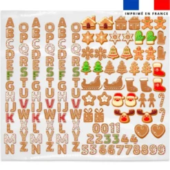 Planche DTF de transfert textile motif pain d'épices
