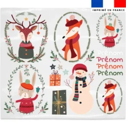 Planche DTF de transfert textile personnalisée - Animaux d'hiver