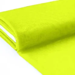 Plaquette 25m Tulle déco jaune fluo grande largeur