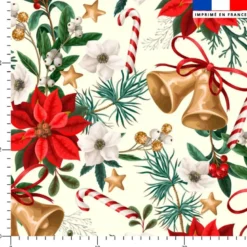Poinsettia - Fond crème