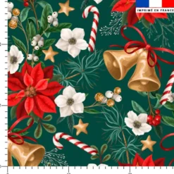 Poinsettia - Fond vert foncé