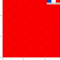 Pois rouge orangé - Fond rouge