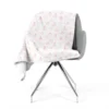Polaire blanche motif flamant rose et nuage étoilé