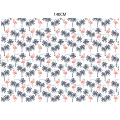 Polaire blanche motif flamant rose