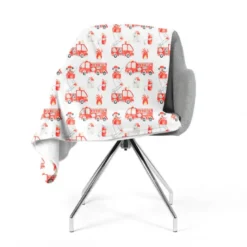 Polaire blanche motif koala sapeur pompier