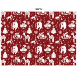 Polaire bordeaux motif animaux folk