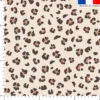 Polaire motif léopard camel et marron