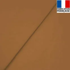 Popeline de coton mercerisé marron fauve