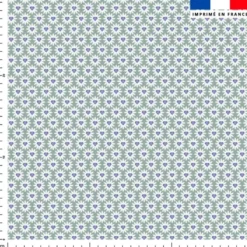 Pâquerette coeur - Fond bleu vert - Création Lili Bambou Design