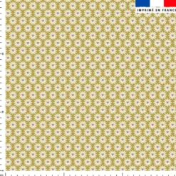 Pâquerette coeur - Fond ocre- Création Lili Bambou Design