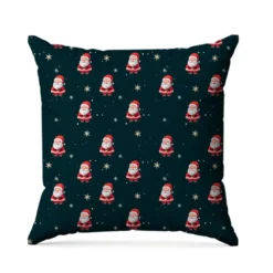 Père noel et petit flocon - Fond bleu foncé