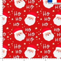 Père Noël Ho Ho Ho - Fond rouge