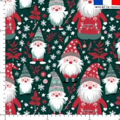 Père noël lutin - Fond vert foncé