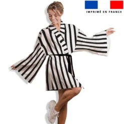 Rayures blanches et noires - Fond blanc