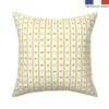 Rayures de Noël jaune layette - Fond blanc - Création Andréa Leonelli