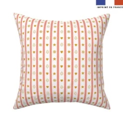 Rayures de Noël rose layette - Fond blanc - Création Andréa Leonelli