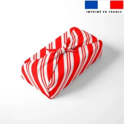 Rayures rouges et blanches - Fond blanc