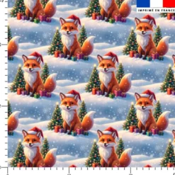 Renard de noël - Fond blanc