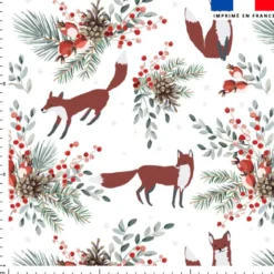 Renard d'hiver - Fond blanc