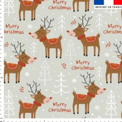 Rennes merry christmas - Fond grège
