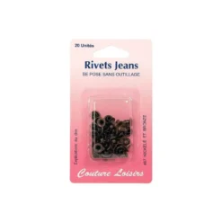 Rivets jeans couleur bronze X20