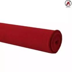 Rouleau 25m burlington infroissable non feu grande largeur 280cm rouge