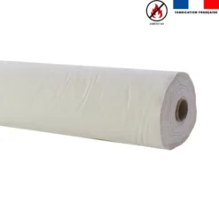 Rouleau 20m Toile coton ignifugée M1 blanc