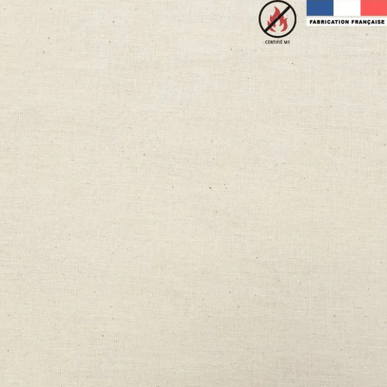 Rouleau 20m Toile coton ignifugée M1 écru