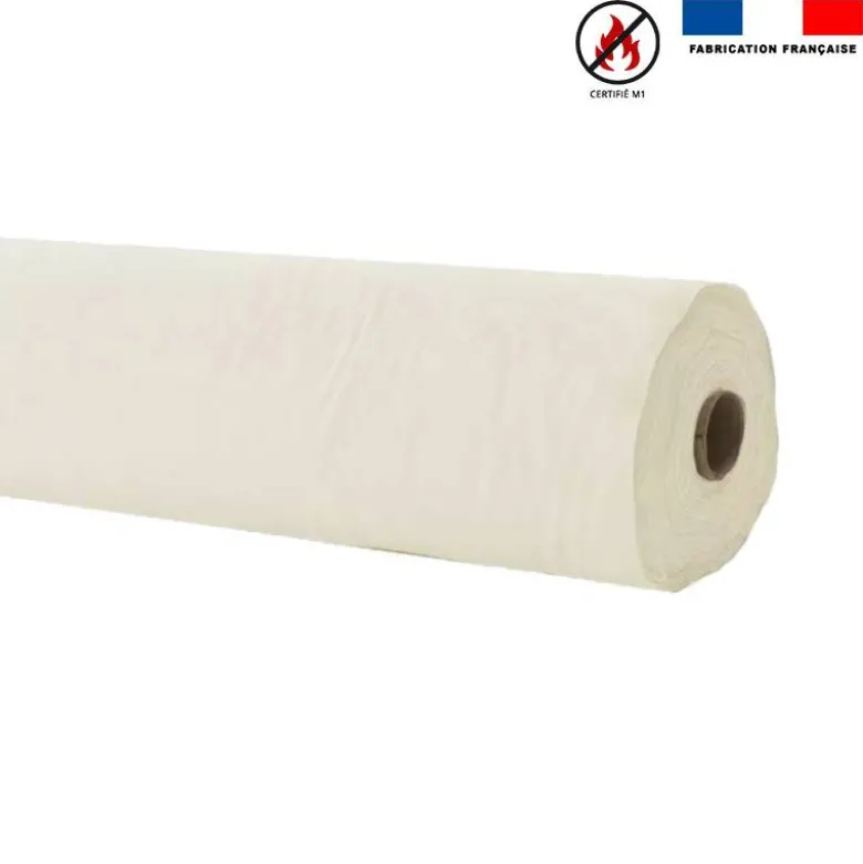 Rouleau 20m Toile coton ignifugée M1 écru