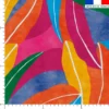 Résille recyclée motif feuilles multicolores
