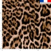 Résille recyclée motif imitation fourrure léopard clair