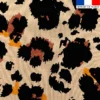 Résille recyclée motif léopard beige