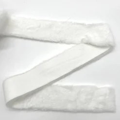 Ruban fausse fourrure 50mm blanc