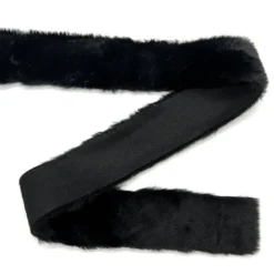 Ruban fausse fourrure 50mm noir