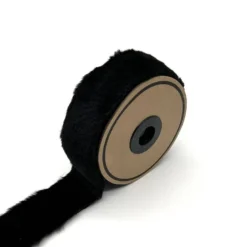 Ruban fausse fourrure 50mm noir