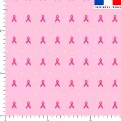 Ruban rose fantaisie - Fond rose