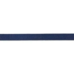 Ruban satin double face bleu foncé lurex argenté 15mm
