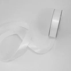 Ruban satin en bobine blanc 13 mm