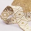 Sangle ethnique 38 mm ocre et écrue